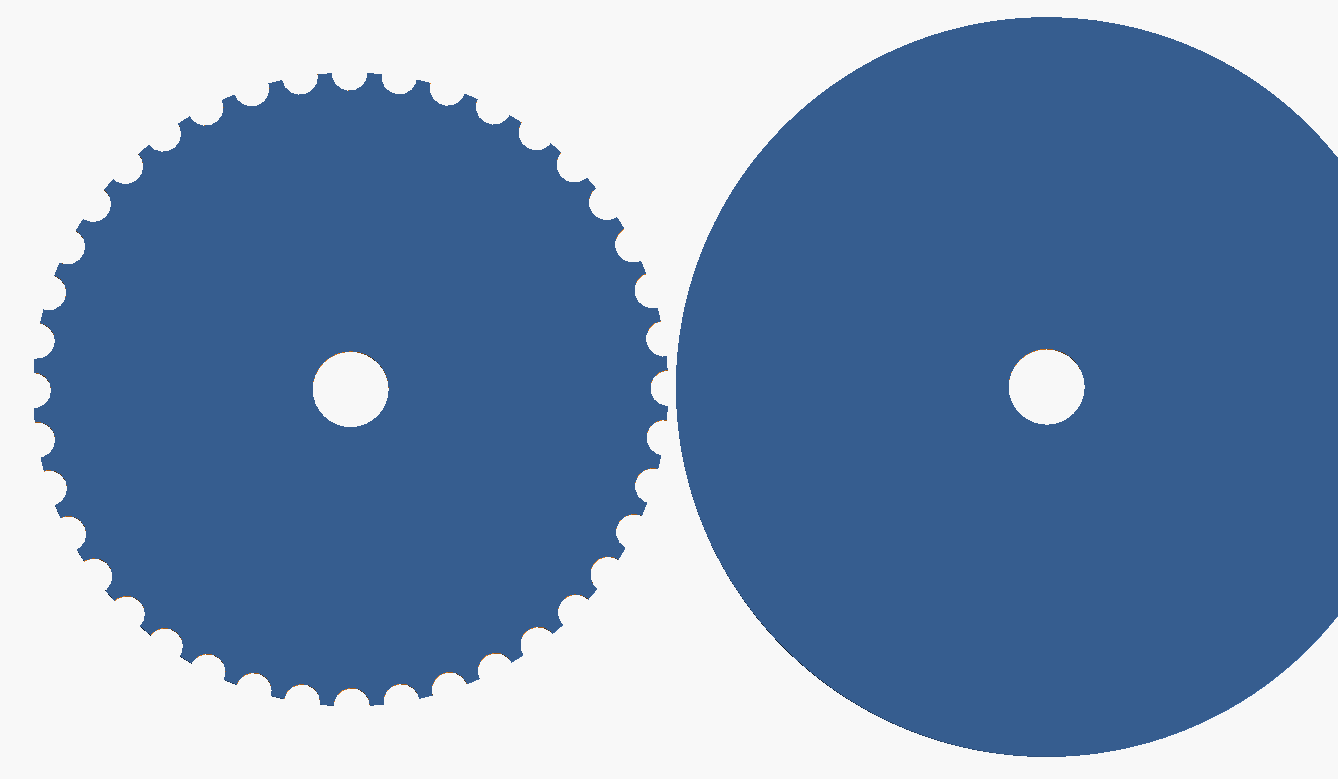 Parametric ball chain sprocket generator for lasercutting