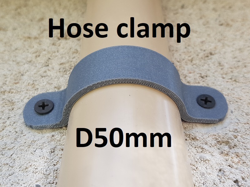 Hose clamp for pvc tube D50