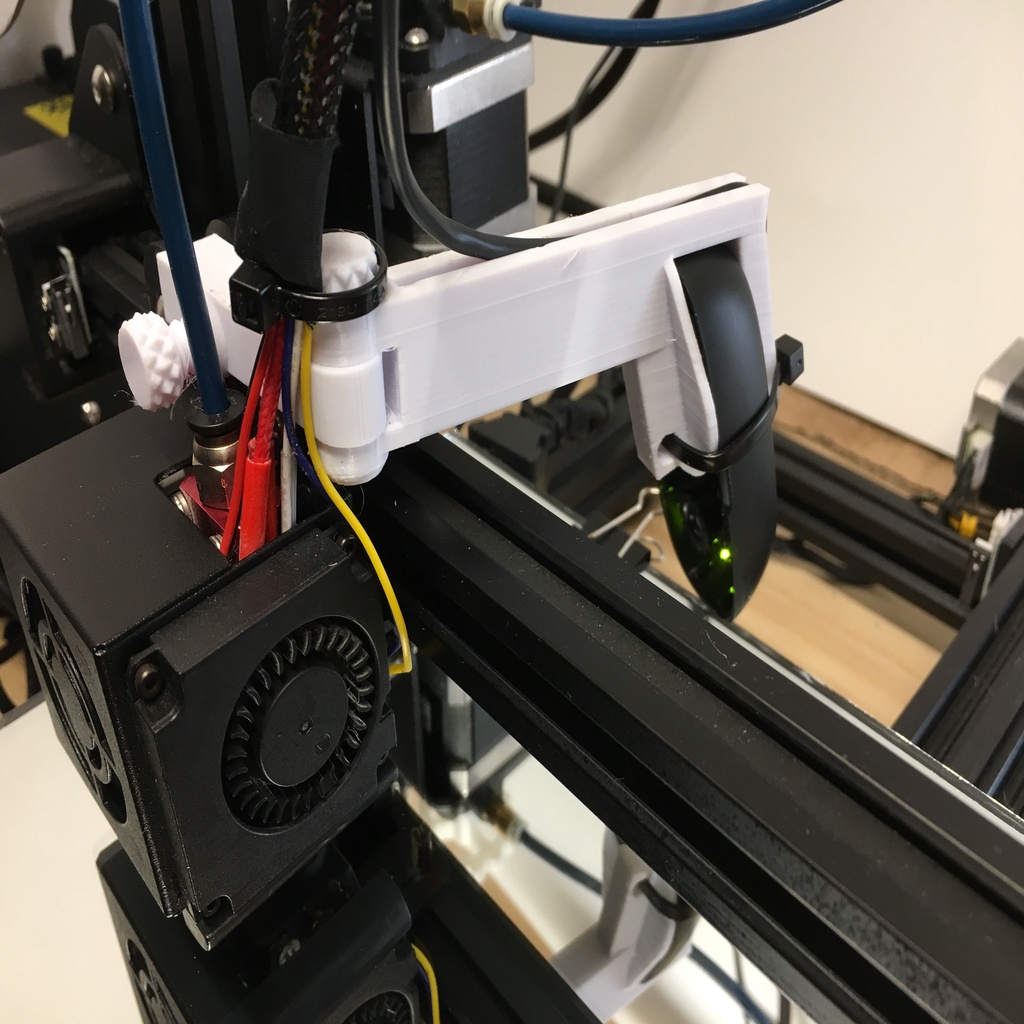 CR-10 Extruder/Nozzle camera mount Extended