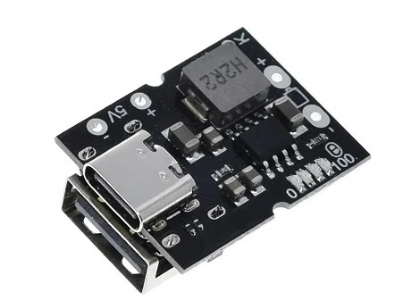 Type-C USB 5V 2A Step-Up Boost Converter with USB Charger Holder & Mount