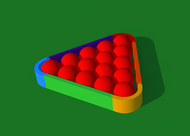 Snooker 15 balls triangle (for ⌀52.4mm)
