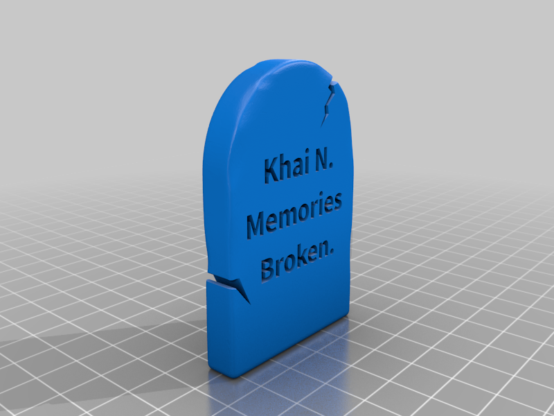 my third tombstone because of how the font is formatted