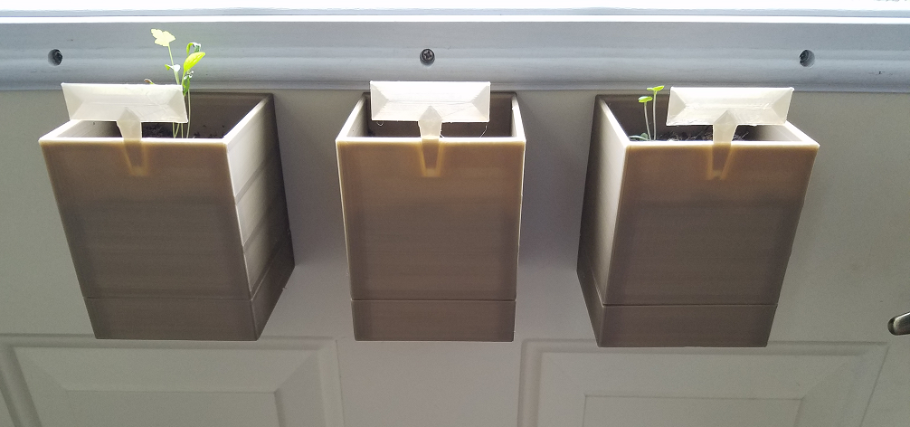3x3 inch magnetic planter w/ magnetic catch tray