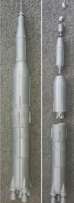 saturn V rocket magnet model
