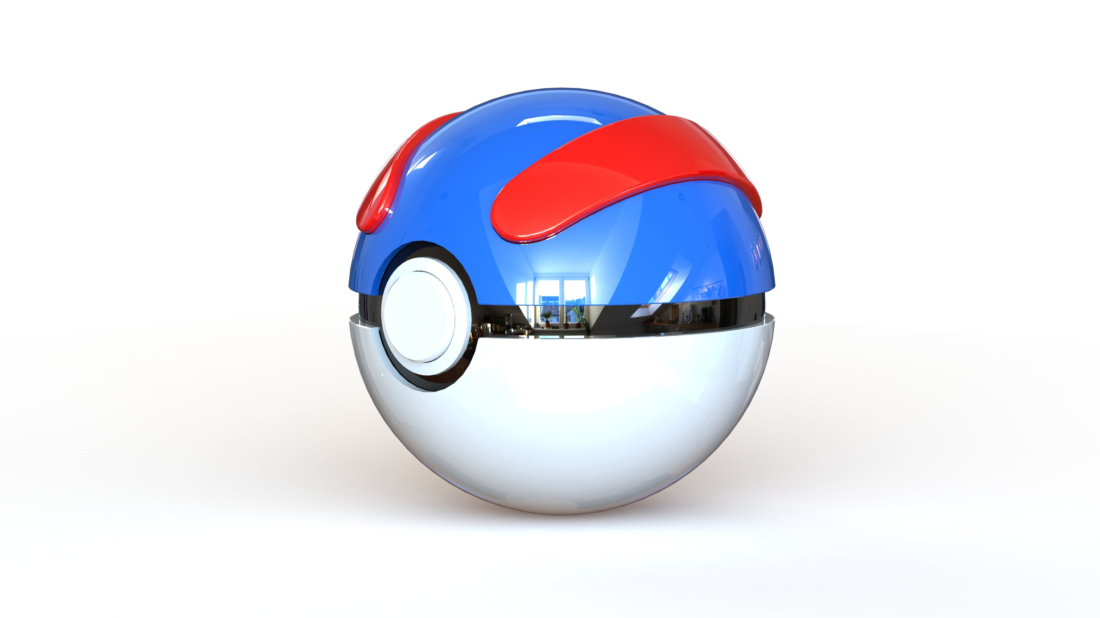 Great Ball - Fully Functional Pokeball with Button and Hinge