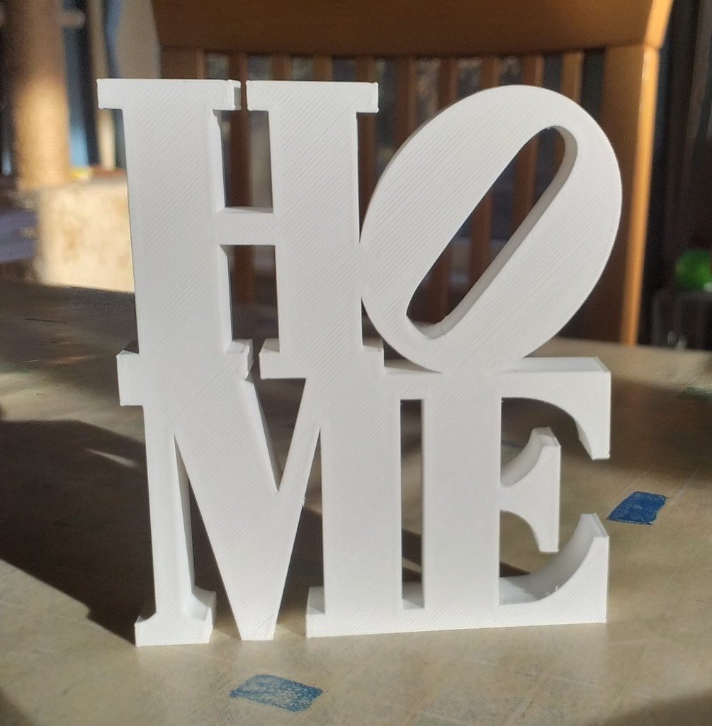 Home letters sculpture