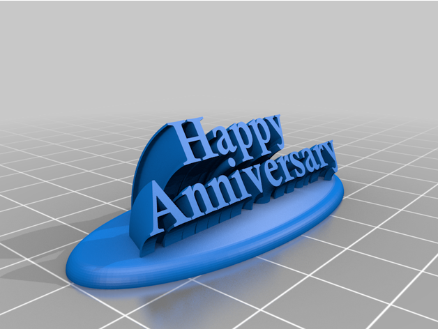 Happy Anniversary Sweeping Text Model