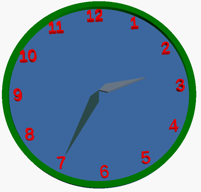 Clock example for SCAD