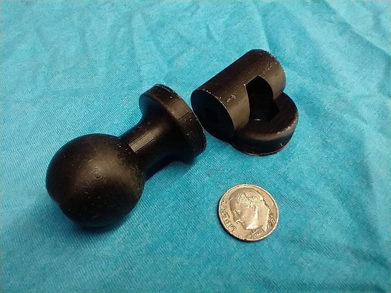 Panavise suction cup to RAM 1" ball adapter
