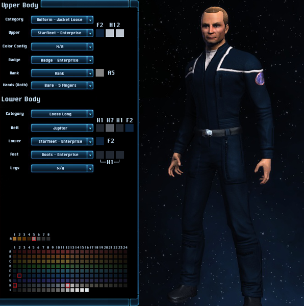 Pack des uniformes de Star Trek Enterprise NX-01