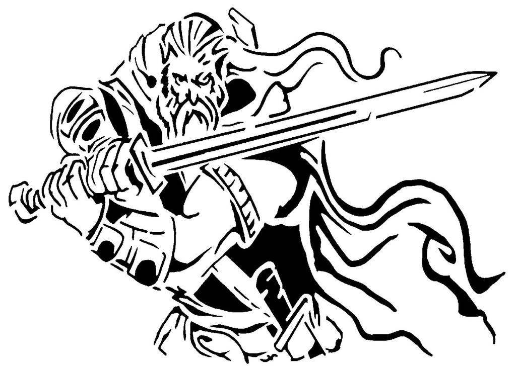 Warrior stencil