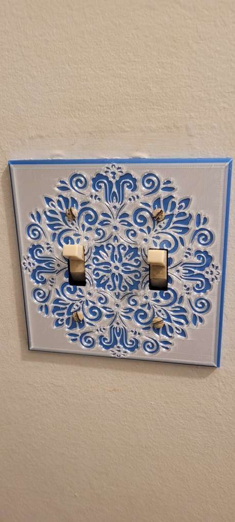 Floral Double Light-Switch Cover