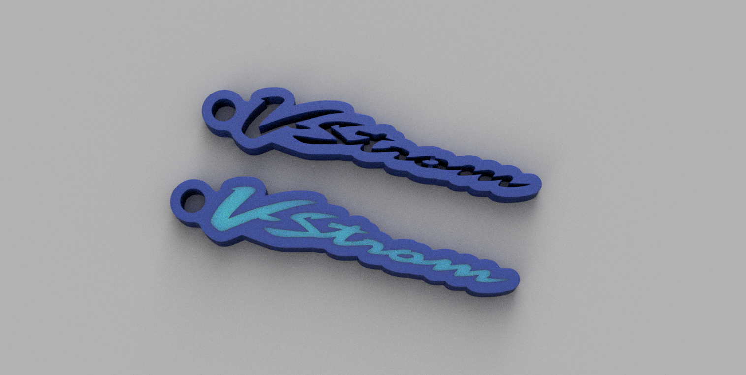 V-strom motor logo keychain