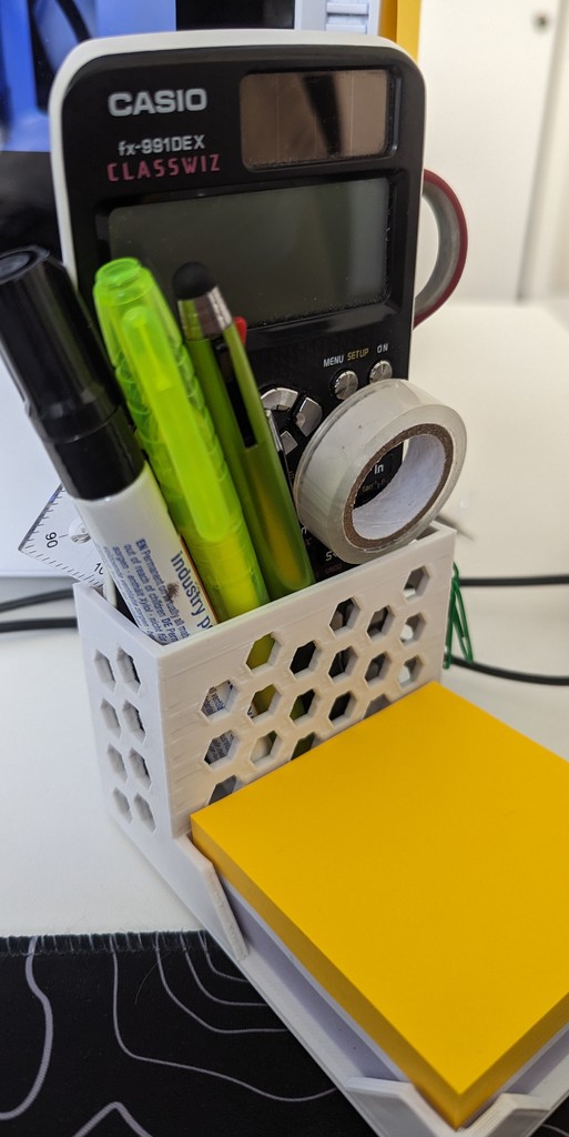 Post it and Pen holder honeycomb style 