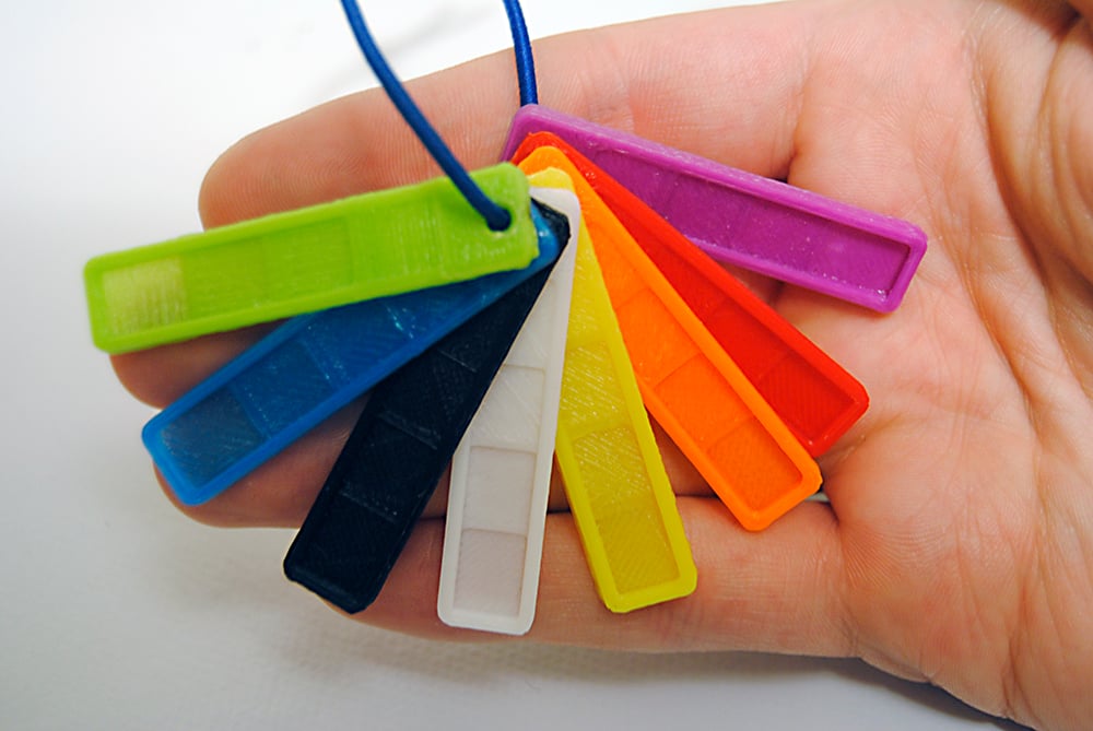 Filament Color Swatch Keychain