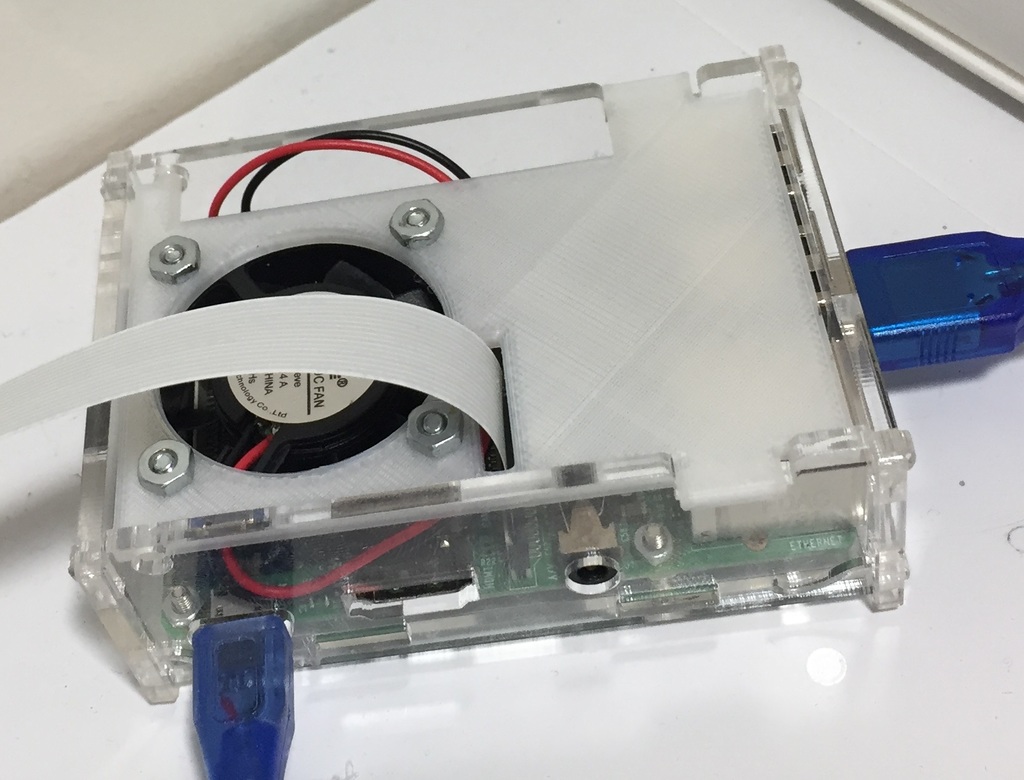 Raspberry pi top cover for acrylic case