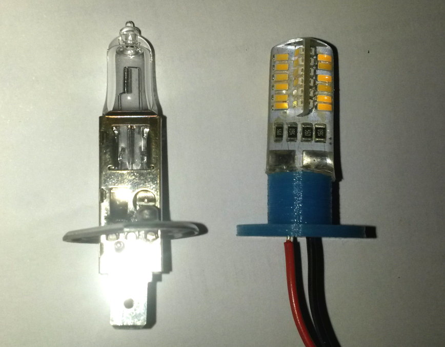 Super Simple Adapter G4 LED to H1 Socket parametric