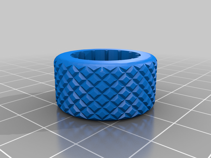Ender 3 V2 Knurling Style Tension Knob Cover (More grip and screw hole)