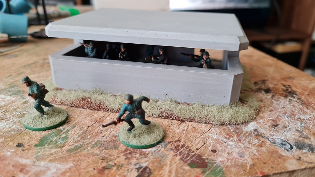 Simple WWII Pillbox Bunker for Wargaming (1/72 Scale)