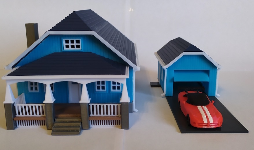  HO Scale Bungalow remix for printing in different colors