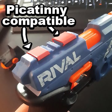 Nerf Rival rail to Picatinny rail cover/adapter