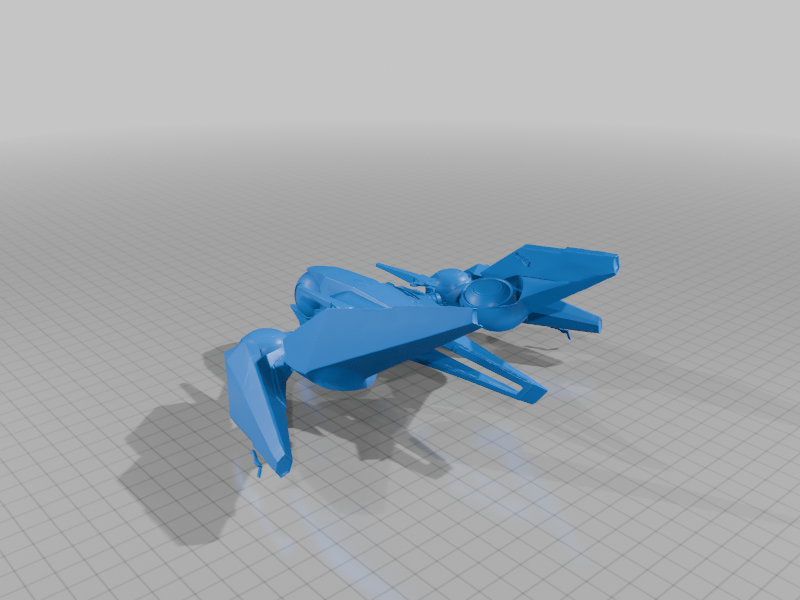 AI TRIPO Futuristic Aircraft 3d Model