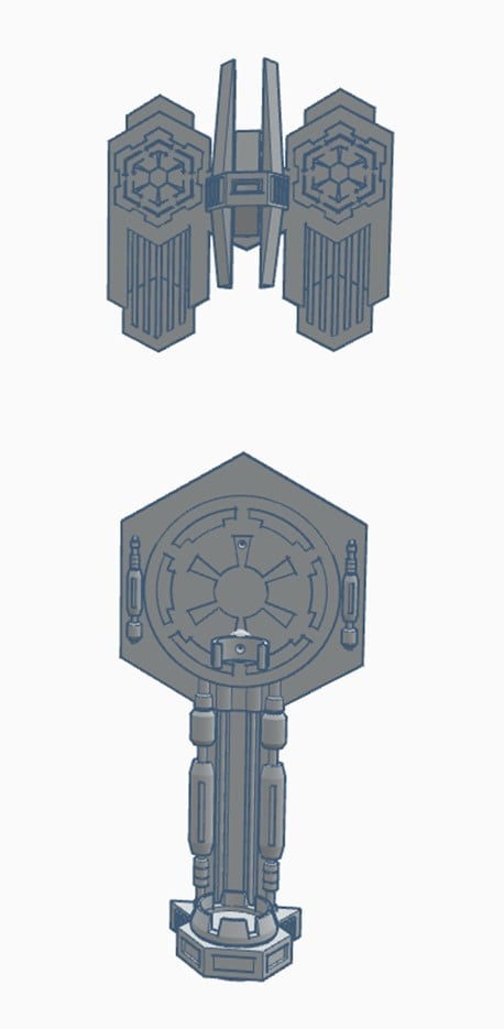 ExDreeme V4 Sith & Empire Vertical Wall Mount for Lightsaber
