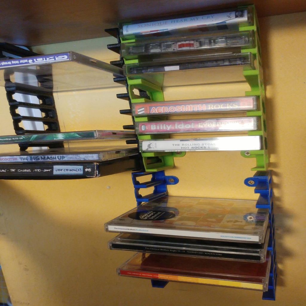 8 compact cassette wall rack