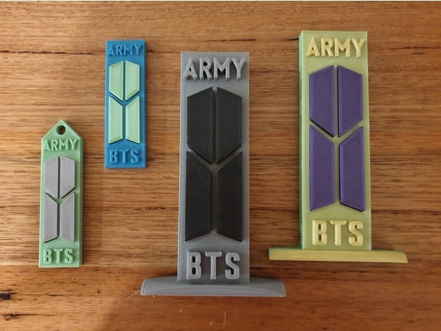 Bts Army Two Colour Keyring And Ornament
