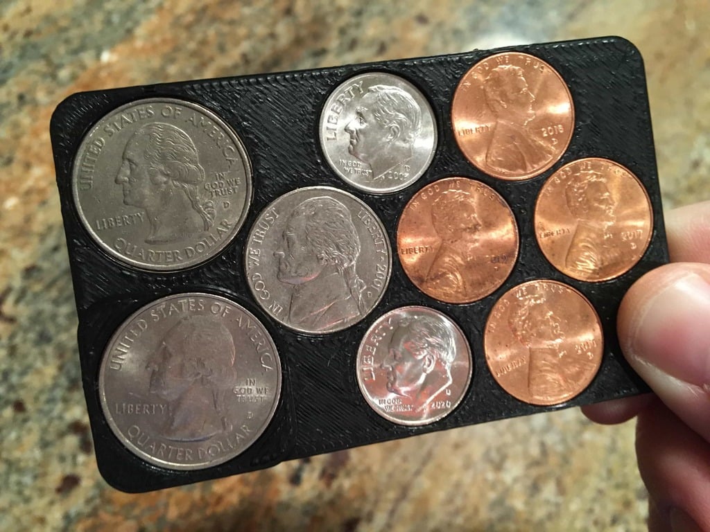 The $1 Coin Card - Always carry exact change in your wallet!