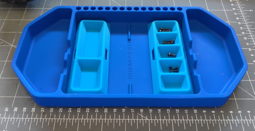 Stacking small parts organizer small screws Harbor Freight silicone tray compatible