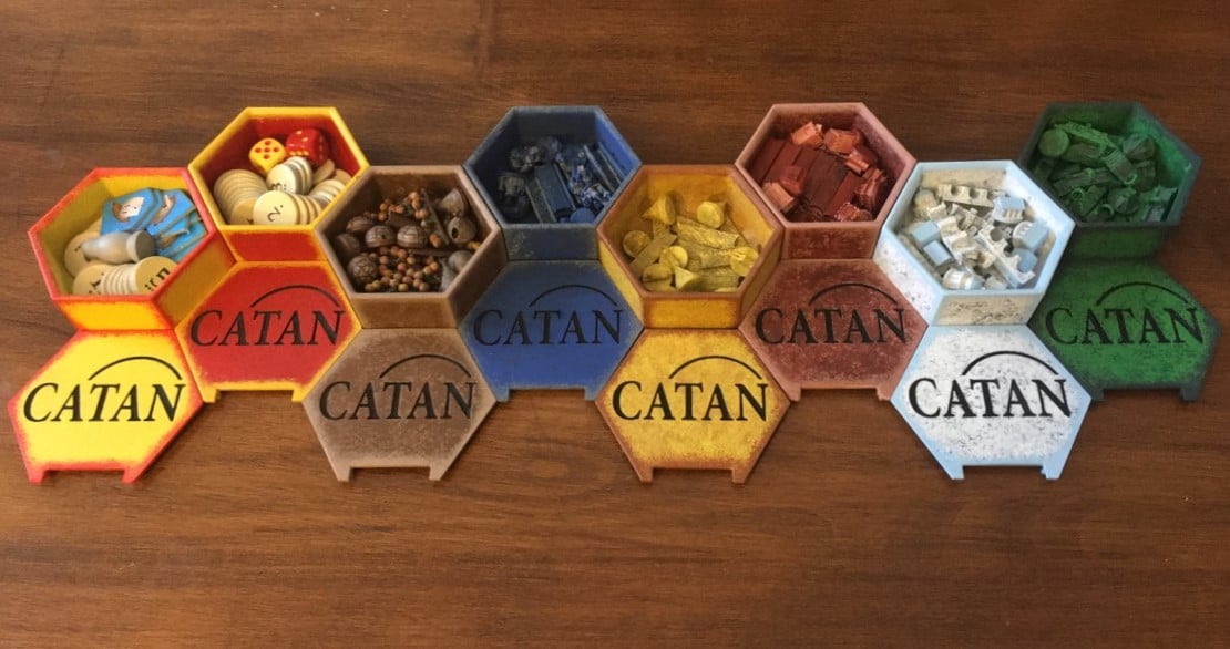 BradLeBard's 3D Catan Board and Storage Box