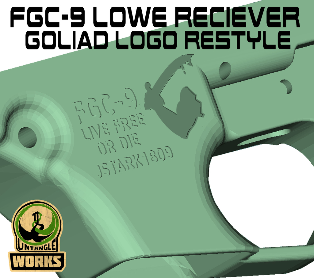 FGC-9 Lower receiver Goliad logo restyle