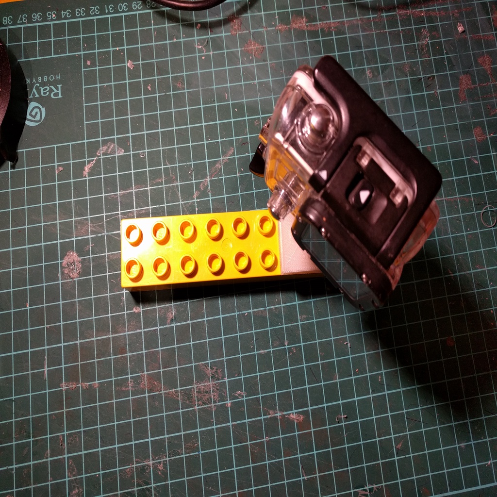 Lego Duplo compatible GoPro mount 45degrees