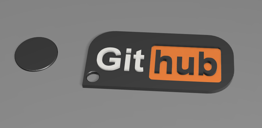 The HUB “Average” Keychain - GitHub – 25mm NFC Tag