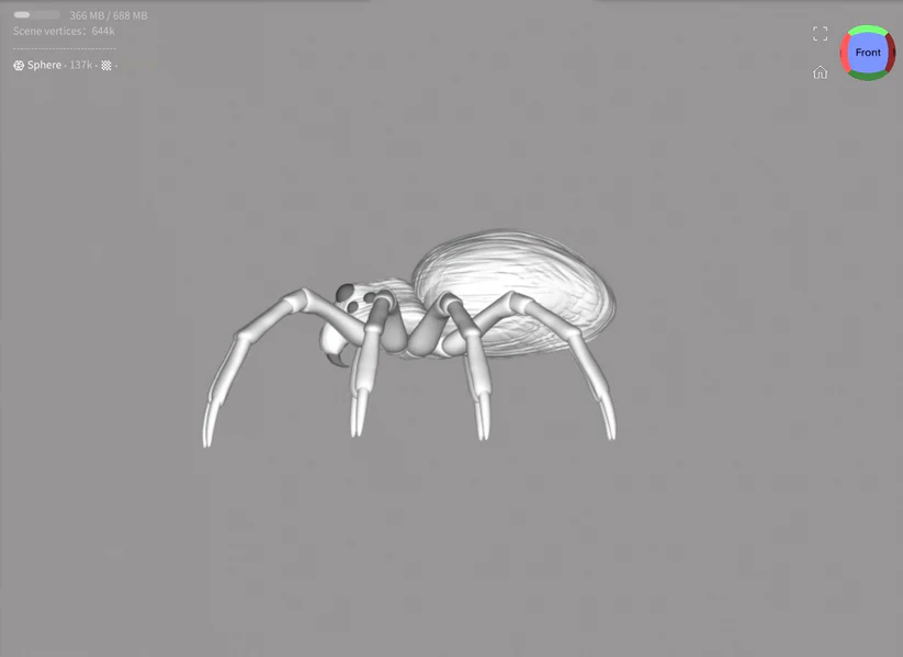 Miniatura 12 do modelo 3D Wolf Spider Mini