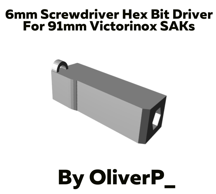 6mm Bit Driver for Victorinox 91mm SAK