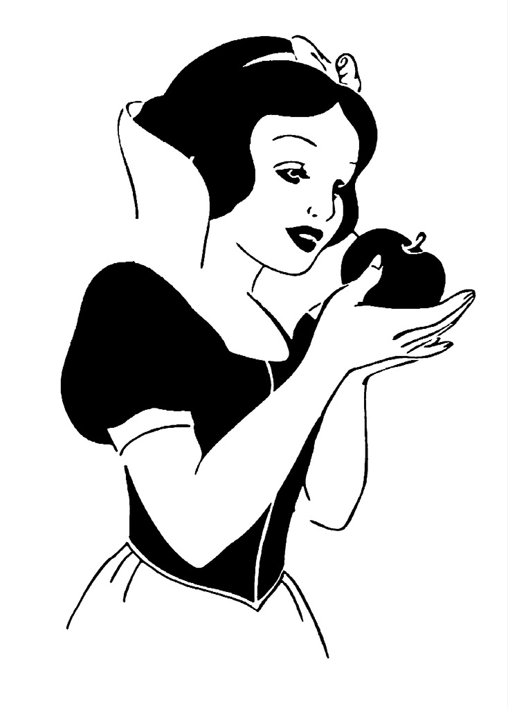 Snow White stencil 5