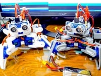 Arduino controlled 2-joint 8-servo 4-legged Walking Robot by 