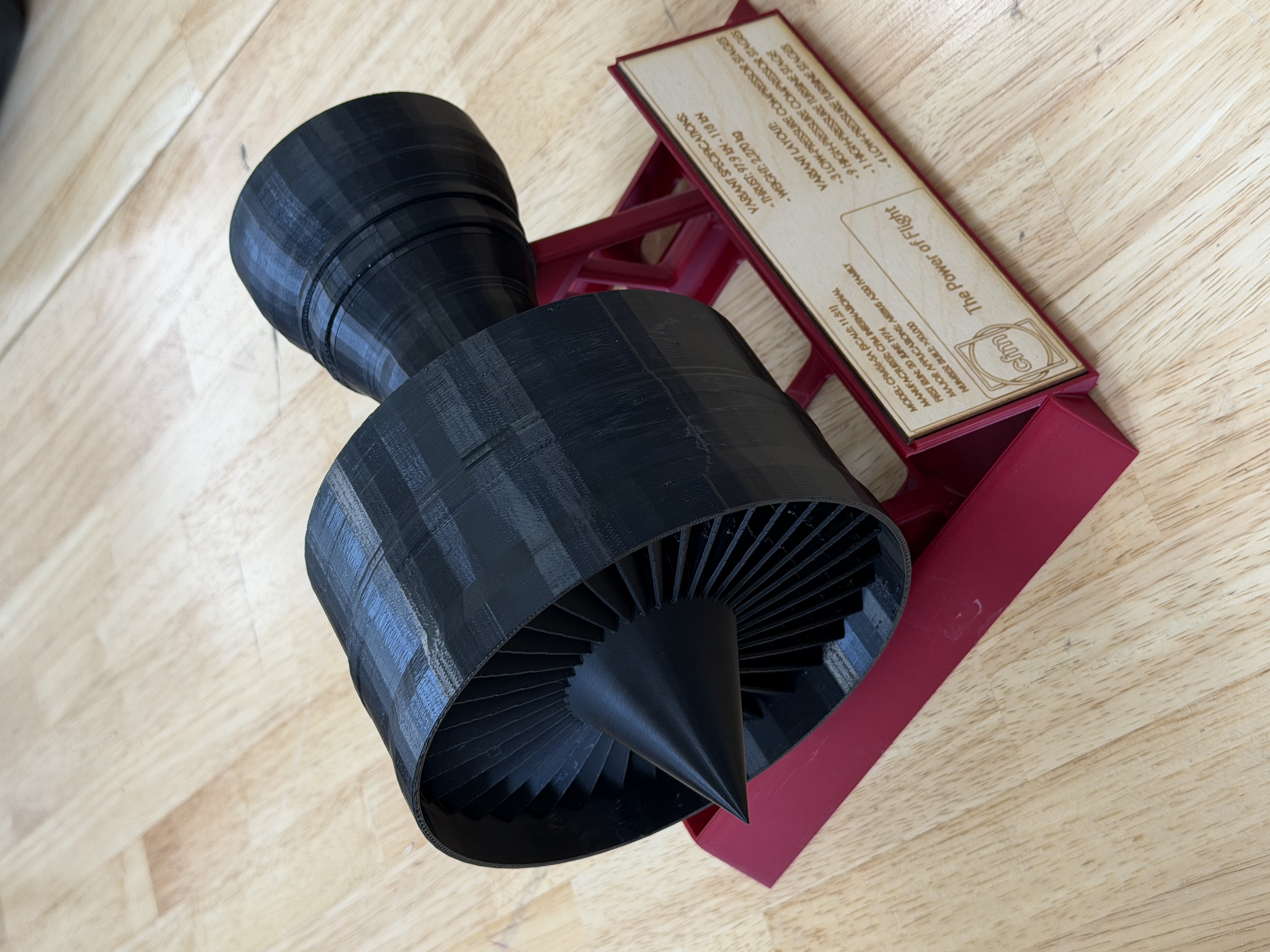 Jet Engine  — 3D Printable Turbofan Engine Cutaway Model
