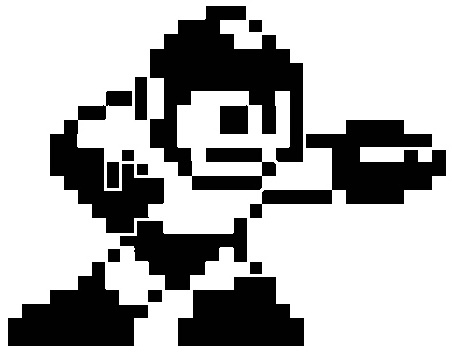 Pixel Mega Man stencil