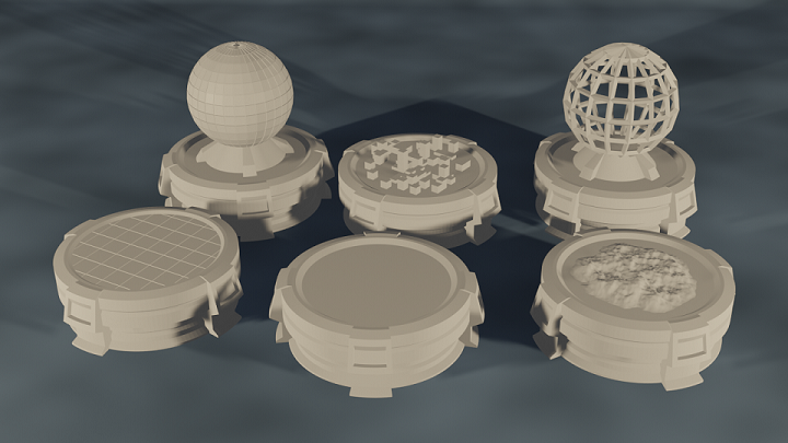 Sci-fi map consoles (6 types)