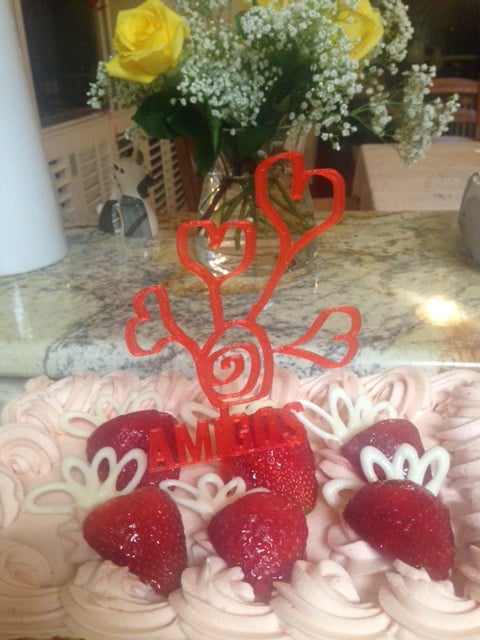 Valentine's day Cake Topper
