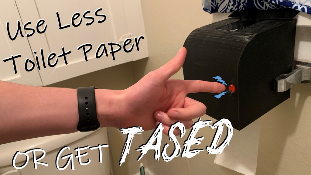 Toilet Paper Dispenser that Tases You if You Use Too Much