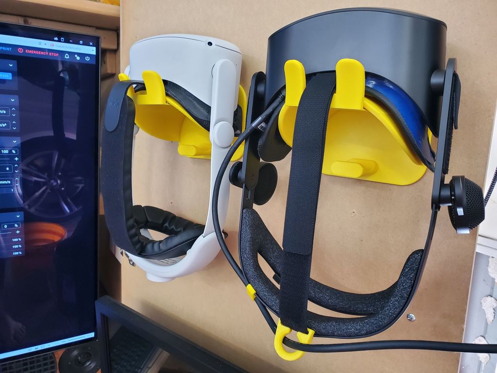 Modified NA4D VR Headset wall hanger