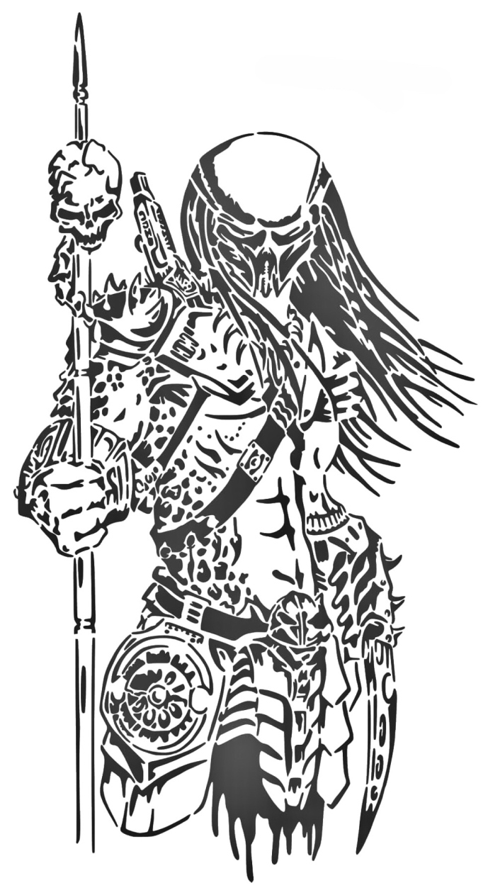 The Predator stencil 4