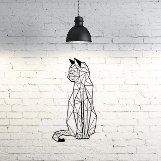 Cat wall sculpture 2D