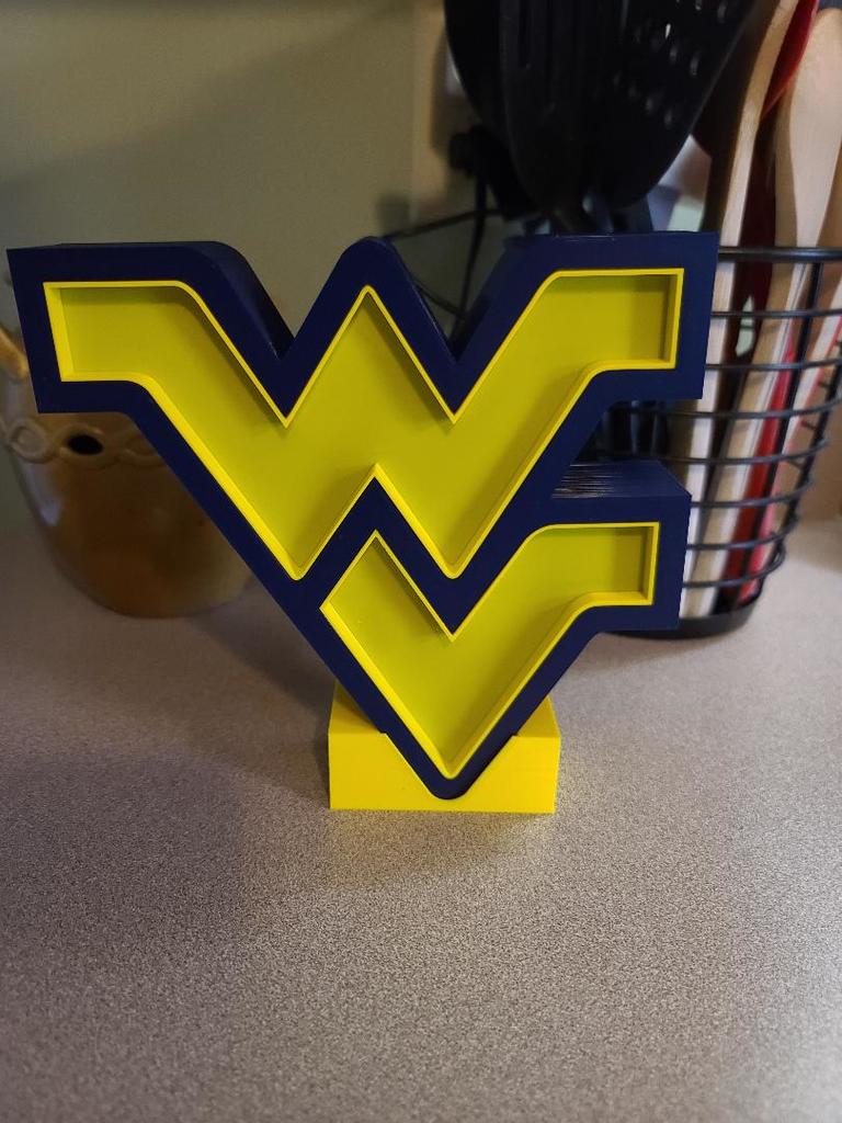 WVU led light with stand