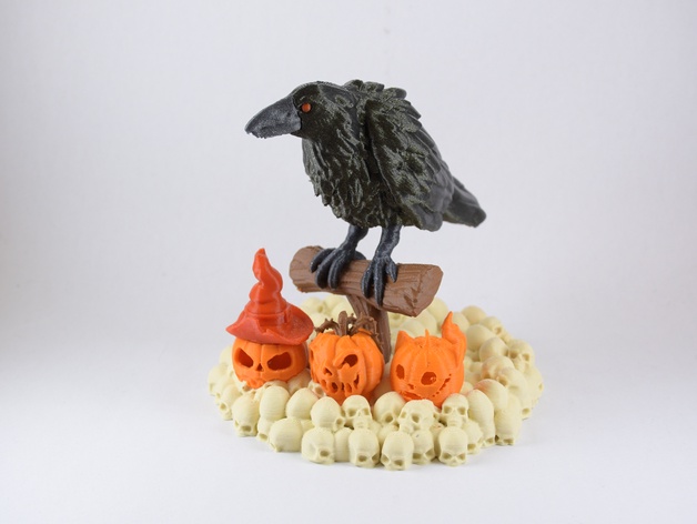Halloween Raven Remixed For Multicolor