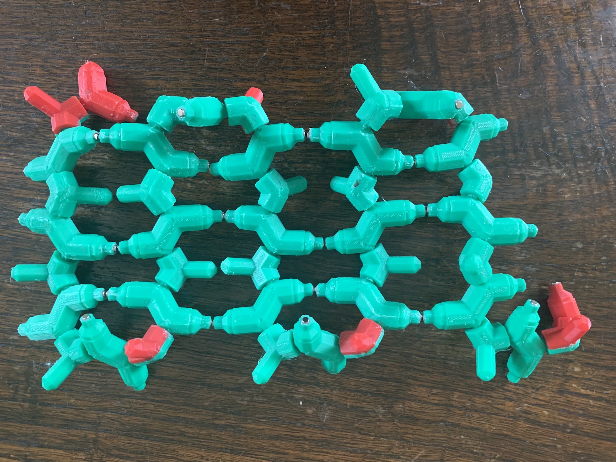 Movable, H-bonded polypeptide - print-in-place